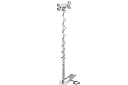 240W Vehicle Roof Mount Tower LED Light - (4) 60W LED Lamps - 12V DC - Remote Rotation - 13.5' Raised Height - Built-in 12V Compressor