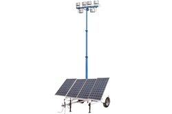 1.06 kW Solar Light Tower - 30' Light Tower - 7.5' Trailer - (6) 60W LED Lamps - (4) 250aH 4D Batteries