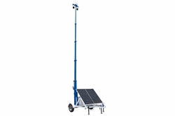 13.5' to 45' Portable Solar Security Tower - 14' Trailer - (2) PTZ Cameras - 2TB NVR - GPS/Router - NDAA
