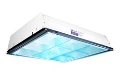 2X2 Recessed Troffer Mount Germicidal UV-C Fixture - 120/277V AC - (2) Standard T8, (1) UVC -kill 99% of viruses