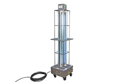 Industrial Portable UV Sanitation Cart - Kills 99% of Viruses - (4) UV Lamps - 304 Stainless Steel - 50' Cord
