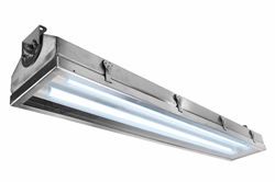 4ft Stainless Steel UV-C Fluorescent Fixture - No Lens - Kills 99% of Viruses