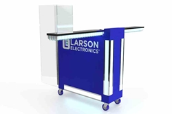 Aircraft UV Sanitation Cart - (2) Adj. Arms, (12) 48" UVC Lamps - Wire Guard, Timer - 200'16/3 SOOW Cord