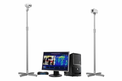 Body Temperature Thermal Camera System - 500 People/Minute - 0.3°C Accuracy, 32.8' Max Detection Distance