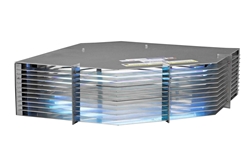 Indirect UV Air Disinfection Fixture - UV-C - Destroys Airborne Bacteria & Viruses - 120V - 7.5W Total UV Output - Corner Mount
