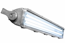 UV-C Fluorescent Light - 4 foot 2 lamp - UV-C Bulbs - NO Lens - Kills 99% of Viruses - 10' 16/3 SOOW Cord w/ General Area Cord Cap