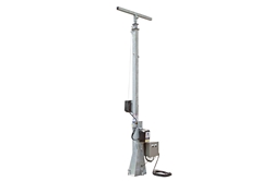 20 Foot Telescoping Light Mast - 12-20' Fold Over Light Tower - Electric Operation - 360° Rotation - (5) 3/4" NPT Hubs on Job Box