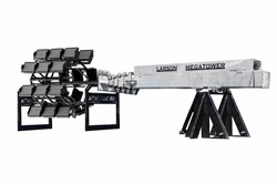 65' Fold-Over Light Mast - (20) 500W LEDs - Auto Retract - Designed for Installation on Concrete Pad