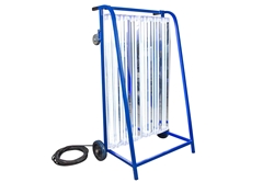 Industrial UV Sanitation Cart - Kills 99% of Viruses - (10) UVC Lamps - 2000 sq. ft. Area - Timer/Motion Sensor - 50' SOOW Cord