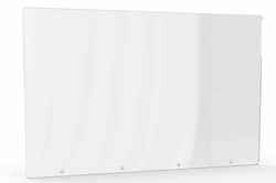 Permanent Mount Divider - 42" x 24" Dimensions - 1/4" Thick Clear PETG Construction - Sneeze Guard