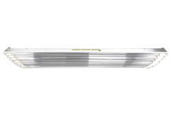 360W Industrial UVC Fluorescent Fixture - (10) 4' UV T8 Lamps - High Bay UV Sanitation - Motion Sensor