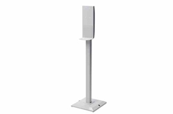 60" Stand for Electric Automatic Hand Sanitizer Dispenser - Steel - Powder Coated Grey Finish