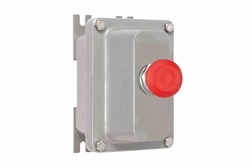 10A Explosion Proof Push Button Mushroom Switch Enclosure - Class I, II, III - Low Voltage - Red Button - (4) Contacts