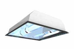 40W 2X2 Recessed Troffer Mount UV Sanitation Fixture - 120/277V AC - (1) Far-UVC Excimer Lamp - Kill 99% of Viruses