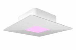 Far-UV Recessed 8" Square Light - (1) 10W Microplasma Board, 222 nm UVC Sanitation - Recessed Mount