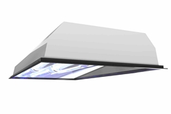 80W 2X4 Recessed Troffer Mount UV Sanitation Fixture - 120/277V AC - (2) Far-UVC Excimer Lamps - Kills 99% of Viruses