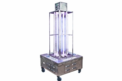 Portable Industrial Far-UV Sanitation Light - Kills 99% of Viruses - 500 sq.ft. Area - (4) Far-UVC Lamps - Digital Timer - 25' SOOW Cord