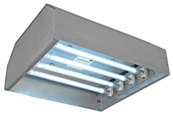 32W 1X1 Recessed Troffer Mount Germicidal UV-C Fixture - 120/277V AC - (4) T5 Fluorescent Lamps - 304 Stainless Steel