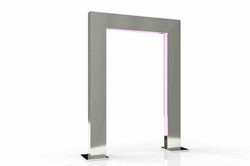 Far-UV Sanitation Portal for Vehicles - (5) 222 nm Excimer Lamps - 304 SS/Power Cord - PIR Motion Sensor