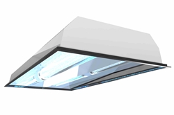 40W 2X4 Recessed Troffer Mount UV Sanitation Fixture - 120/277V AC - (1) Far-UVC Excimer Lamp - Kills 99% of Viruses - Motion Sensor