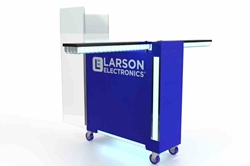 Aircraft UV Sanitation Cart - (2) Adj. Arms, (16) 48" UVC Lamps - Wire Guard, Timer - 200'16/3 SOOW Cord
