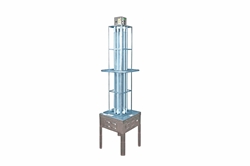 Battery-powered UV Sanitation Robot - Kills 99% of Viruses - 304 Stainless Steel, Base w/ Support Legs - Charge Station