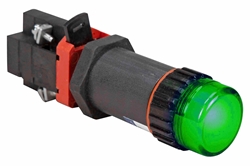 12mA Explosion Proof LED Pilot Light - Class I, II, III - 120V AC/DC, Short Barrel - Green - TB - N4X