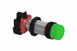 12mA Explosion Proof LED Pilot Light - Class I, II, III - 220-240V AC/DC, Extended Barrel - Green - TB - N4X
