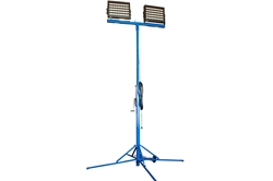 1000 Watt Work Area LED Light Tower - Quadpod Mount - 12-20' Height - Temporary Construction Lighting