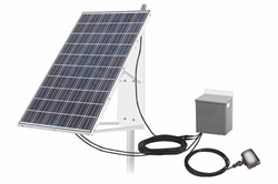 30W Solar Powered  LED Light - 3000 lms - (2) 60W Panels,  (2) 40aH Li-ion Batteries