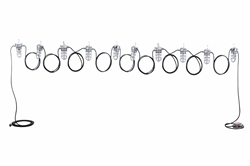 250ft Hazardous Location LED String Lights - 10 Lamps - Non-Metallic - Chemical Resistant - CID2