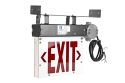 10W Explosion Proof LED Exit Sign - C1D2 - Low Voltage/Red - NYC Building Code Approved - IP54