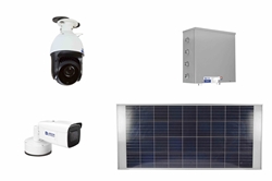 Temporary Security System Kit - (10) Panels, (30) Li-ion Batteries, (5) Cameras, (1) NVR, (2) Charge Contr. - 4G/LTE