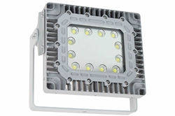 150W Explosion Proof LED Flood Light - Surface Mount - 21,000 Lumens - C1D1 - 120-277V AC - 304 Stainless Steel Mounting Bracket - Back Mounted Control Handle