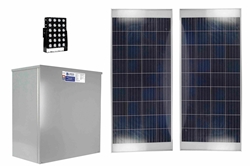 Remote Mount Solar Crane Light Kit - (1) LED Light, (2) Panels, (10) 40aH Batteries - 20' Cord