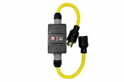 2' Inline GFCI Outlet - 30 Amps, 120V - NEMA L5-30P Plug & NEMA L5-30C Connector - N4X/N6P