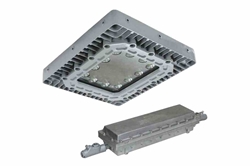 150W Explosion Proof High Bay LED Light Fixture w/ Remote Emergency Battery Backup -  Class I, II -120/277V - 17,500 lms