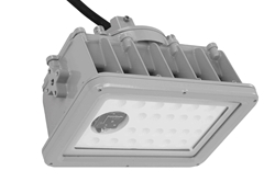 50W Hazardous Location Integrated Low Bay LED Fixture - C1D2, C2D1 - 12-24V AC/DC 50/60 Hz - 7,600 lms/End Pipe Mount - IP66/Field Serviceable
