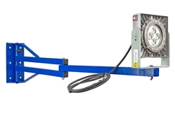 50W Explosion Proof LED Dock Light - C1D1, 120-277V AC 50/60 Hz - 7000 lms, 24" Pivoting Arm