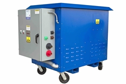 7.5 KVA Mobile Transformer with Rotary Phase Converter - 120V to 208V - Pony Motor, Input/Output Cords - N3R