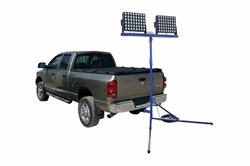 200W Trailer Hitch Mount Work Area LED Flood Light  - 6-10' Tower - (2) LED Lamps