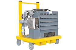 25000W Explosion Proof Heater - Fan Forced Heater - 480V 3PH - Skid/Cart Mount - 20' 8/4 SOOW Cord w/ 60A 480V EXP Plug