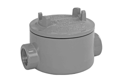 Explosion Proof Junction Box, 1" NPT Hubs, (2) Ports, Type C Conduit Body, Power Coated Aluminum, C1D1 C2D1