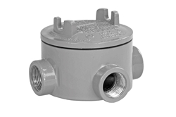 Explosion Proof Junction Box, 1" NPT Hubs, (4) Ports, Type X Conduit Body, Power Coated Aluminum, C1D1 C2D1