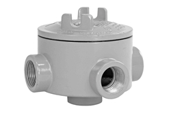 Explosion Proof Junction Box, 1" NPT Hubs, (4) Ports, Type T-J Conduit Body, Power Coated Aluminum, C1D1 C2D1