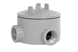 Explosion Proof Junction Box, 1-1/2" NPT Hubs, (2) Ports, Type L Conduit Body, Power Coated Aluminum, C1D1 C2D1