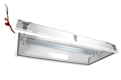 2' 2 Lamp Fluorescent Light Fixture - Emergency Battery Backup - T8 Bulbs - Multi-Voltage - CID2