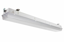 56W Weatherproof LED Light - 120-277V AC, 7000 lms - SS Mounting Bracket/Clips, Vapor Proof