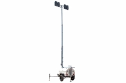 *RENT* 30' Portable LED Light Tower - 12kW Diesel Generator w/ 50 Gal Tank,  (4) LED Lamps, EW - Trailer Mount