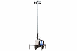25' Telescoping Mobile Security Tower - 7.5 kW Diesel Gen - (4) Cameras, PA System - 2TB NVR, Router/4G Hotspot